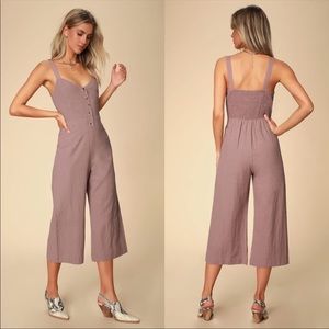 Lulus Mercedes Dusty Purple Wide-Leg Jumpsuit
